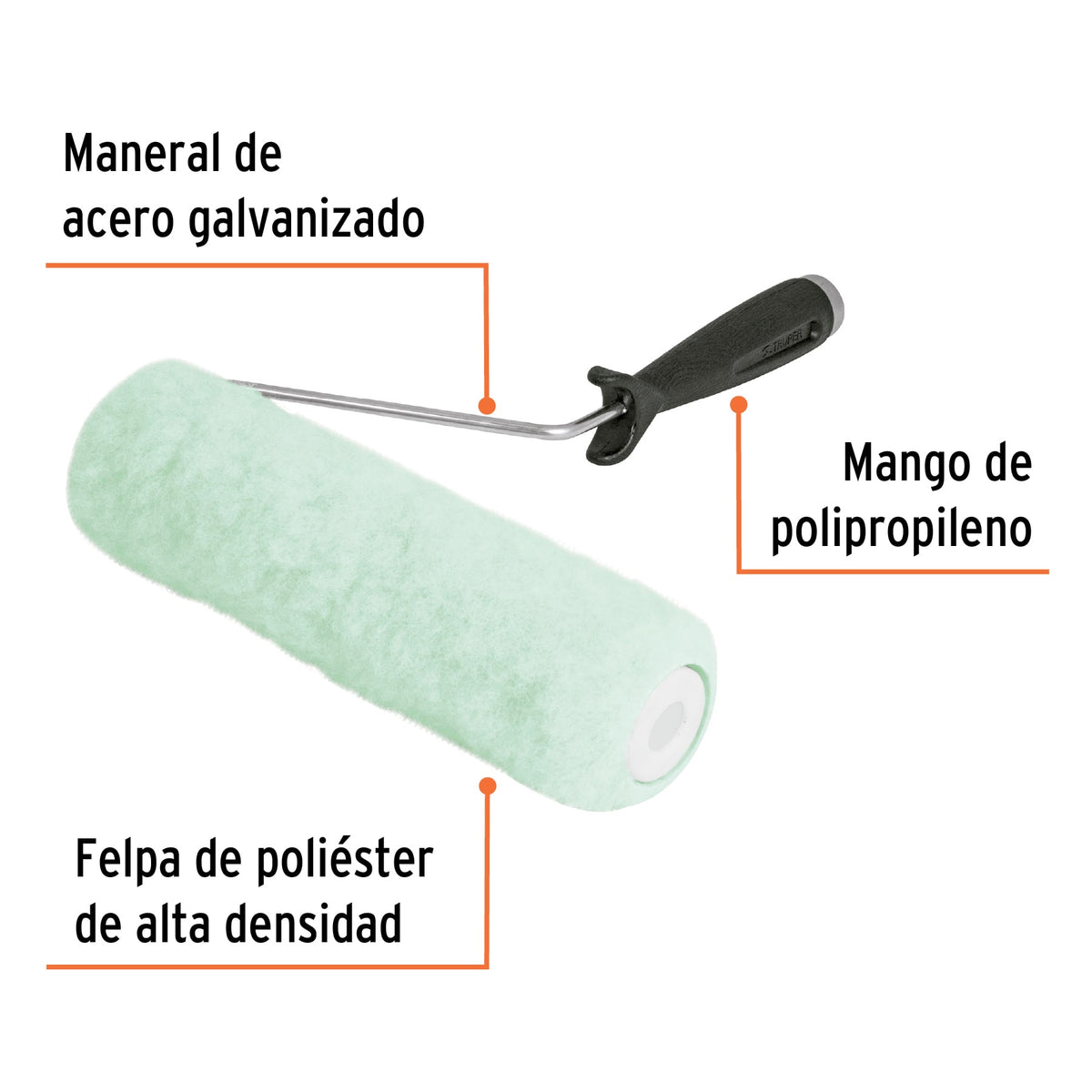 Rodillo De Pintura 9 PuLG De Largo 3/16 PuLG De Siesta Amari | Meses Sin Interés
