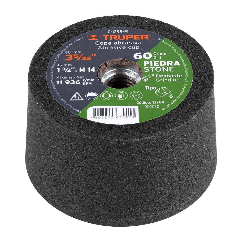 copa-desbaste-piedra-3-pulgadas-5-8-grano-60-truper-1-pza