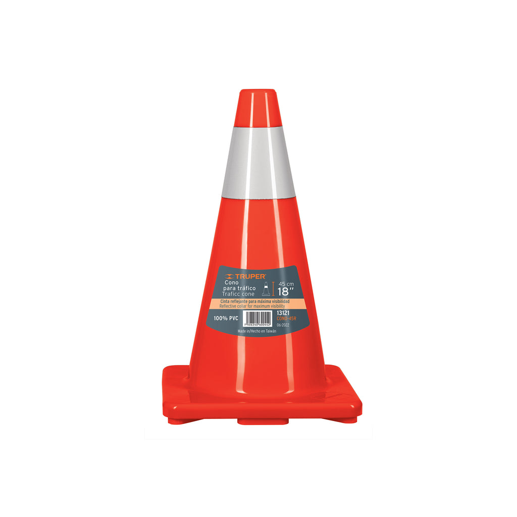 cono-precaucion-45-centimetro-reflejante-truper-13121