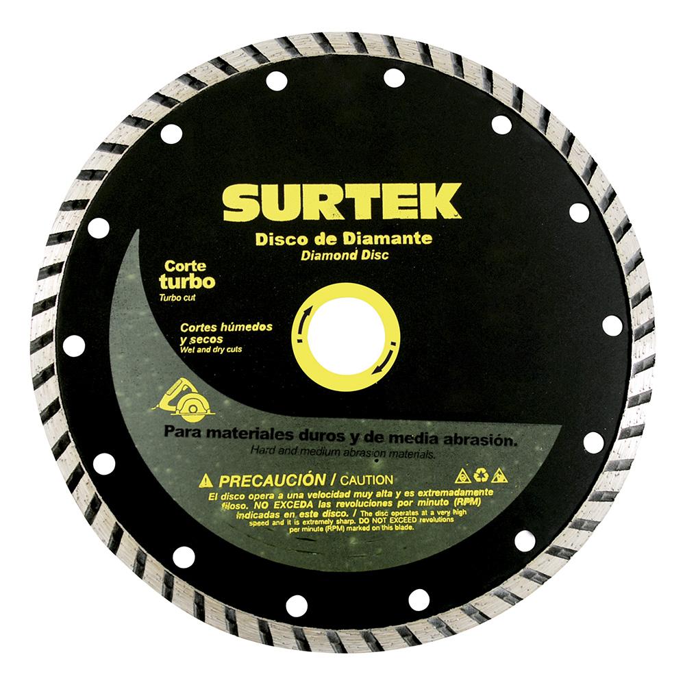 Disco de diamante corte turbo 4 1/2" Surtek freeshipping - Casco de Oro Ferreterías
