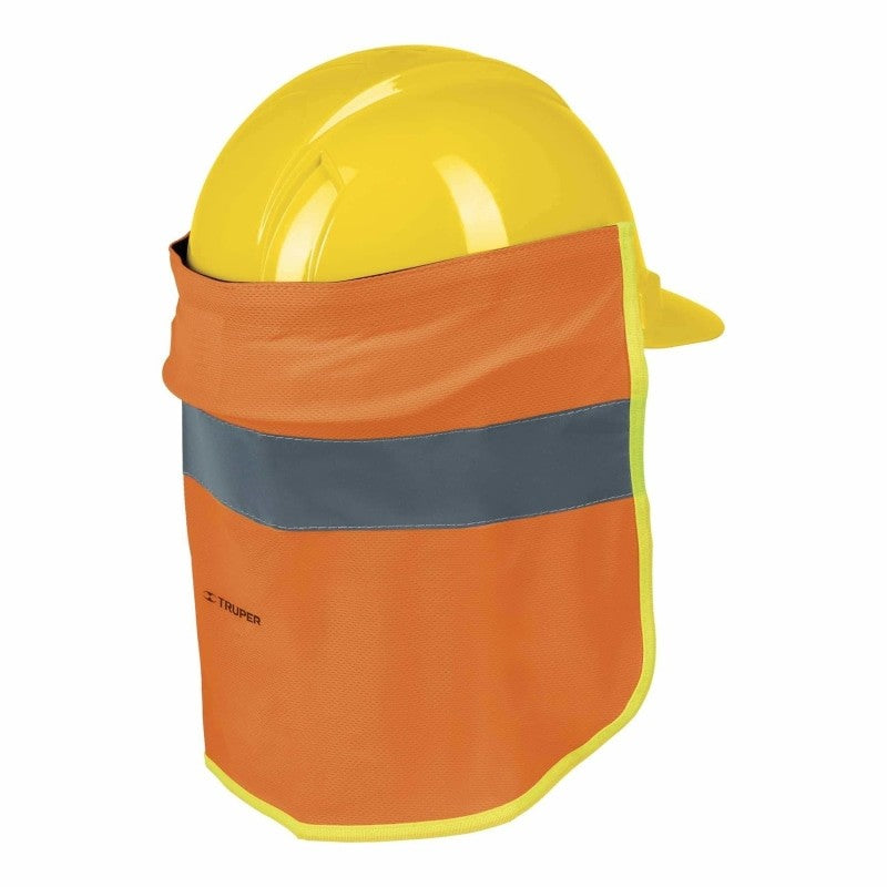 Cubrenuca para casco, naranja con reflejante, 30 cm freeshipping - Casco de Oro Ferreterías