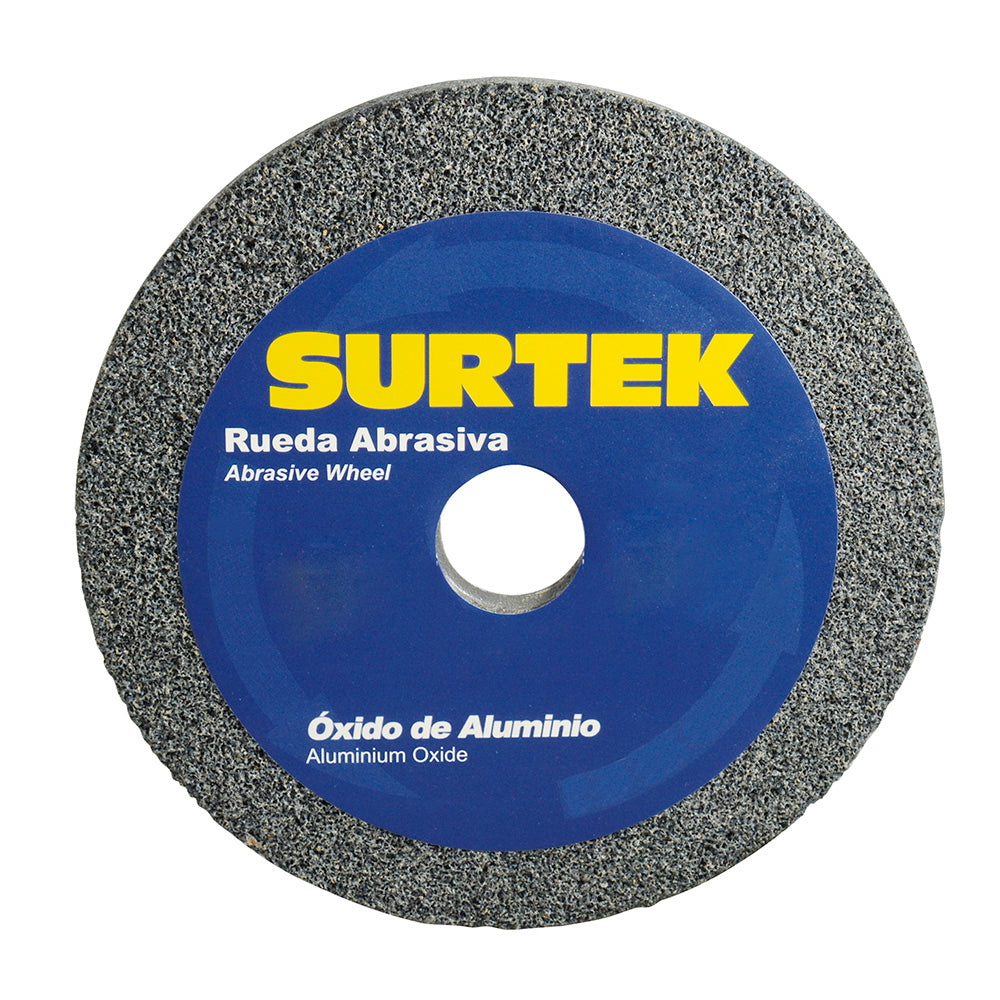 Rueda abrasiva de óxido de aluminio 6x3/4" grano 36 Surtek freeshipping - Casco de Oro Ferreterías