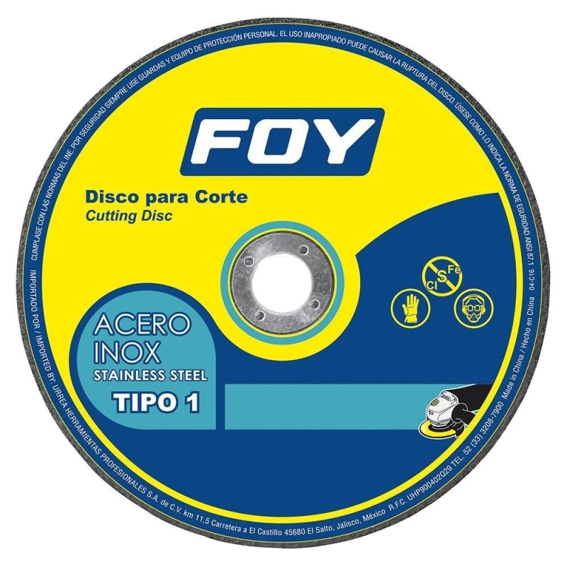 Disco t/1 inox 4-1/2"x1.6mm Foy freeshipping - Casco de Oro Ferreterías