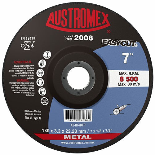 Disco 2008 corte de metal eco.7” Austromex freeshipping - Casco de Oro Ferreterías