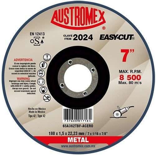 Disco 2024 cort.metal 7”easycut Austromex freeshipping - Casco de Oro Ferreterías