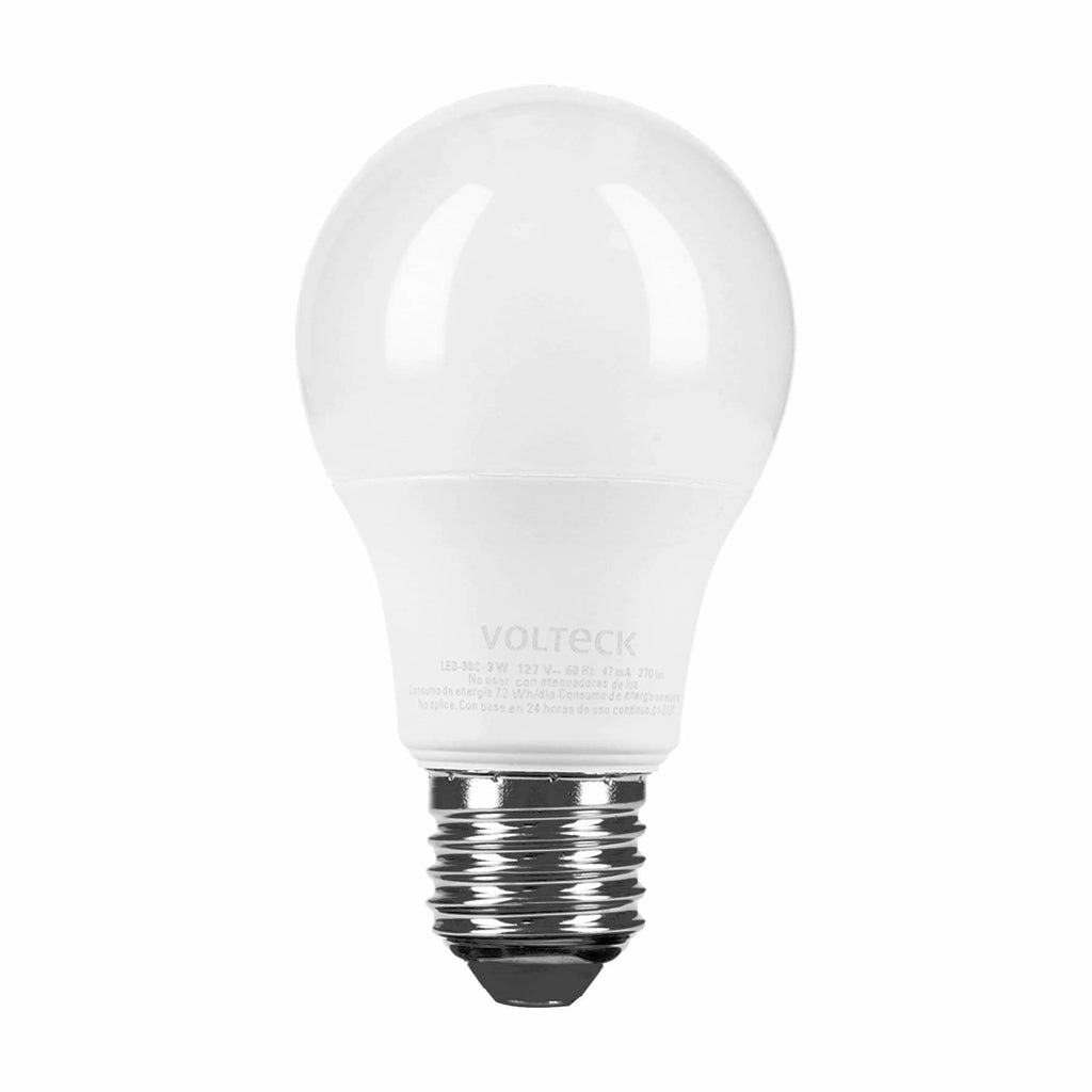 Lámpara de LED, A19, 3 W, luz calida freeshipping - Casco de Oro Ferreterías