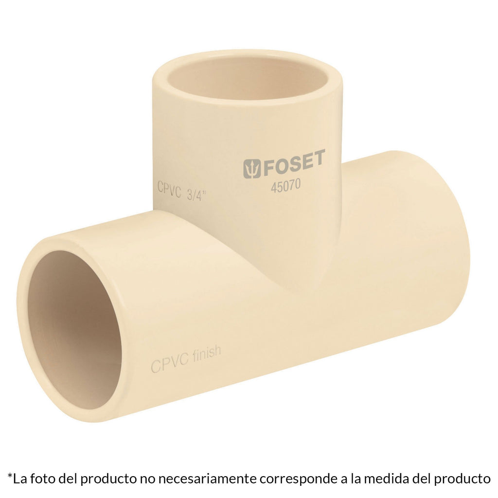 Tee sencilla CPVC de 1" freeshipping - Casco de Oro Ferreterías